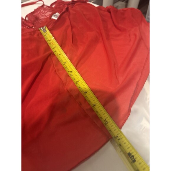 Y2K Rampage Babydoll Cami Top Red M Coquette Fairy gothic Butterfly Sheer Beaded - Picture 5 of 16